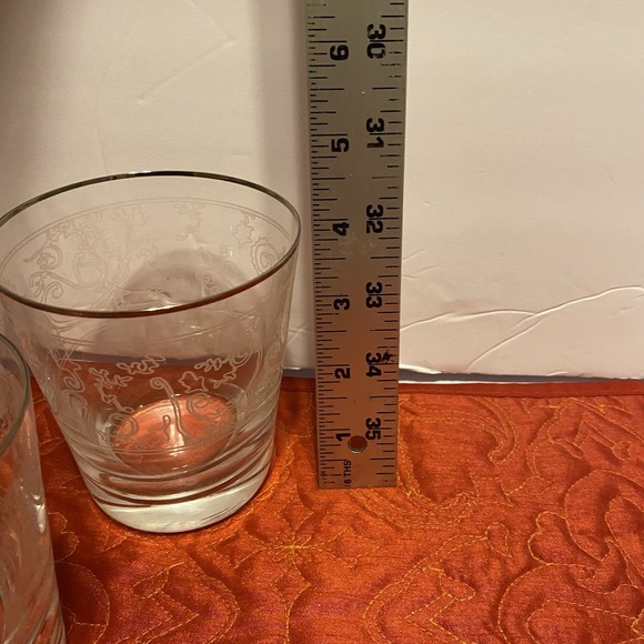 Set Of 4 Mikasa Tyler Florence Chef\'s White DOUBLE OLD FASHIONED Glasses Whiskey